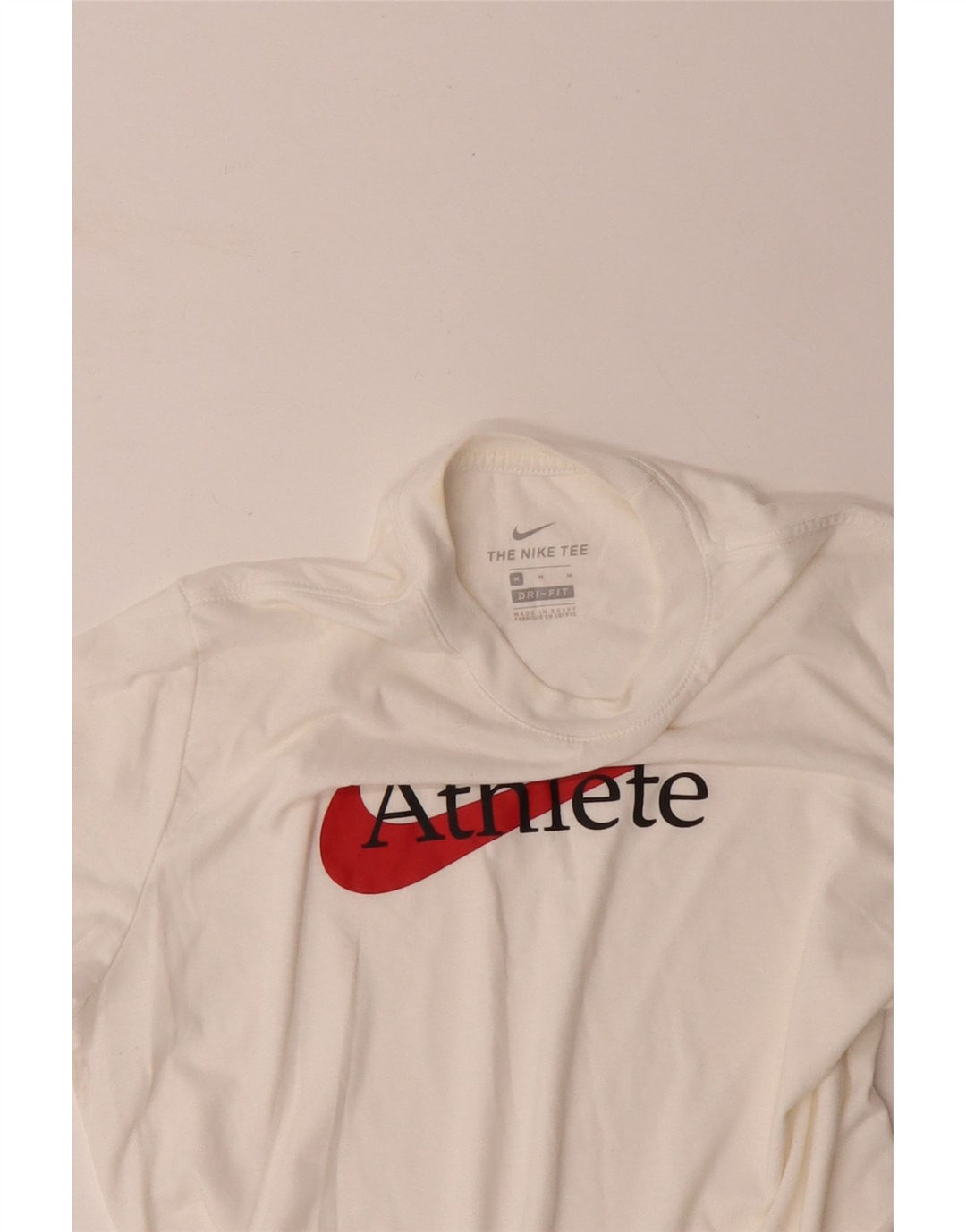 Męski T-shirt NIKE Dri Fit z grafiką, średni biały bawełniany