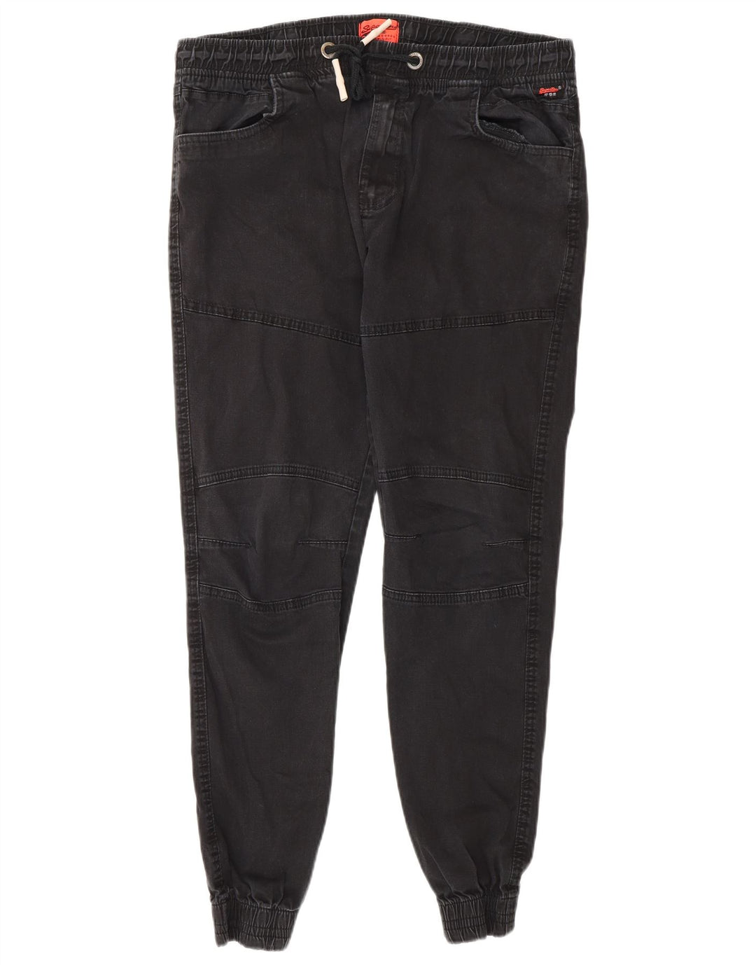 Męskie spodnie joggery Superdry W36 L30 Szara bawełna