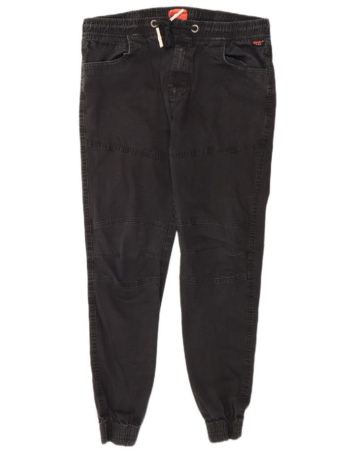 Męskie spodnie joggery Superdry W36 L30 Szara bawełna
