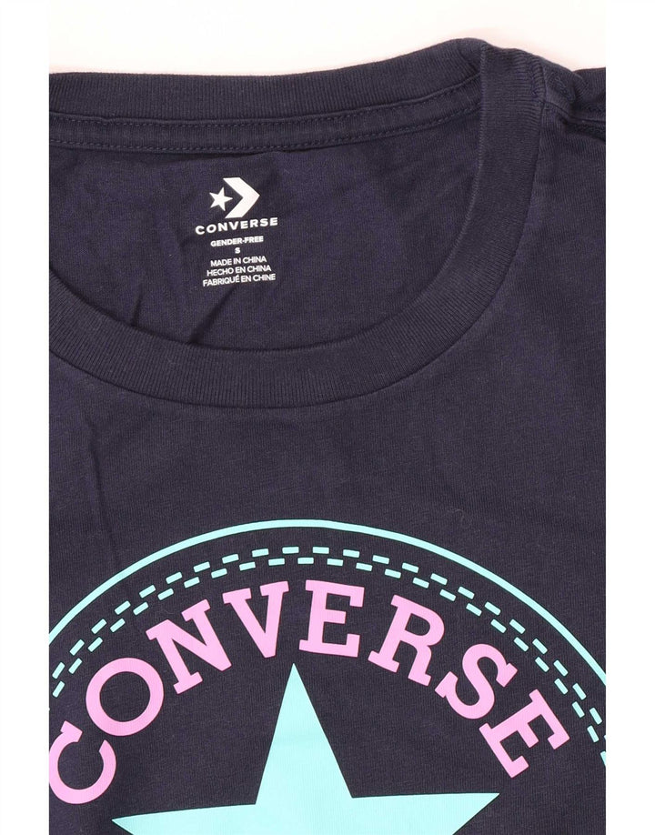 Converse Męski T-shirt z grafiką, mały, granatowy