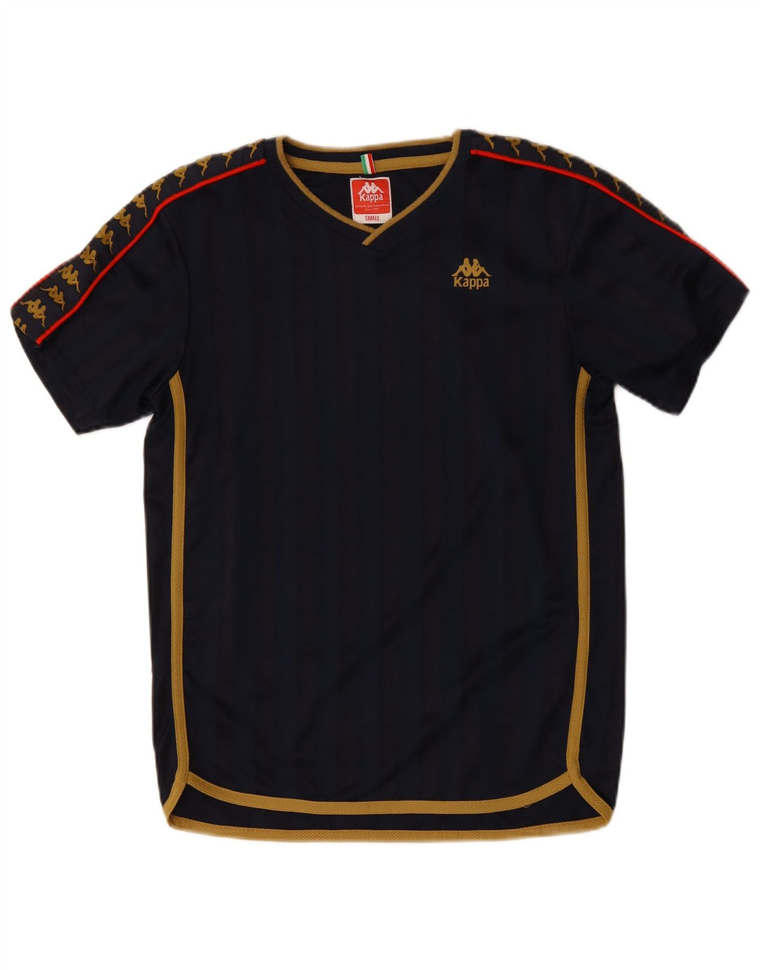 Męski T-shirt z grafiką Kappa, mały, granatowy poliester