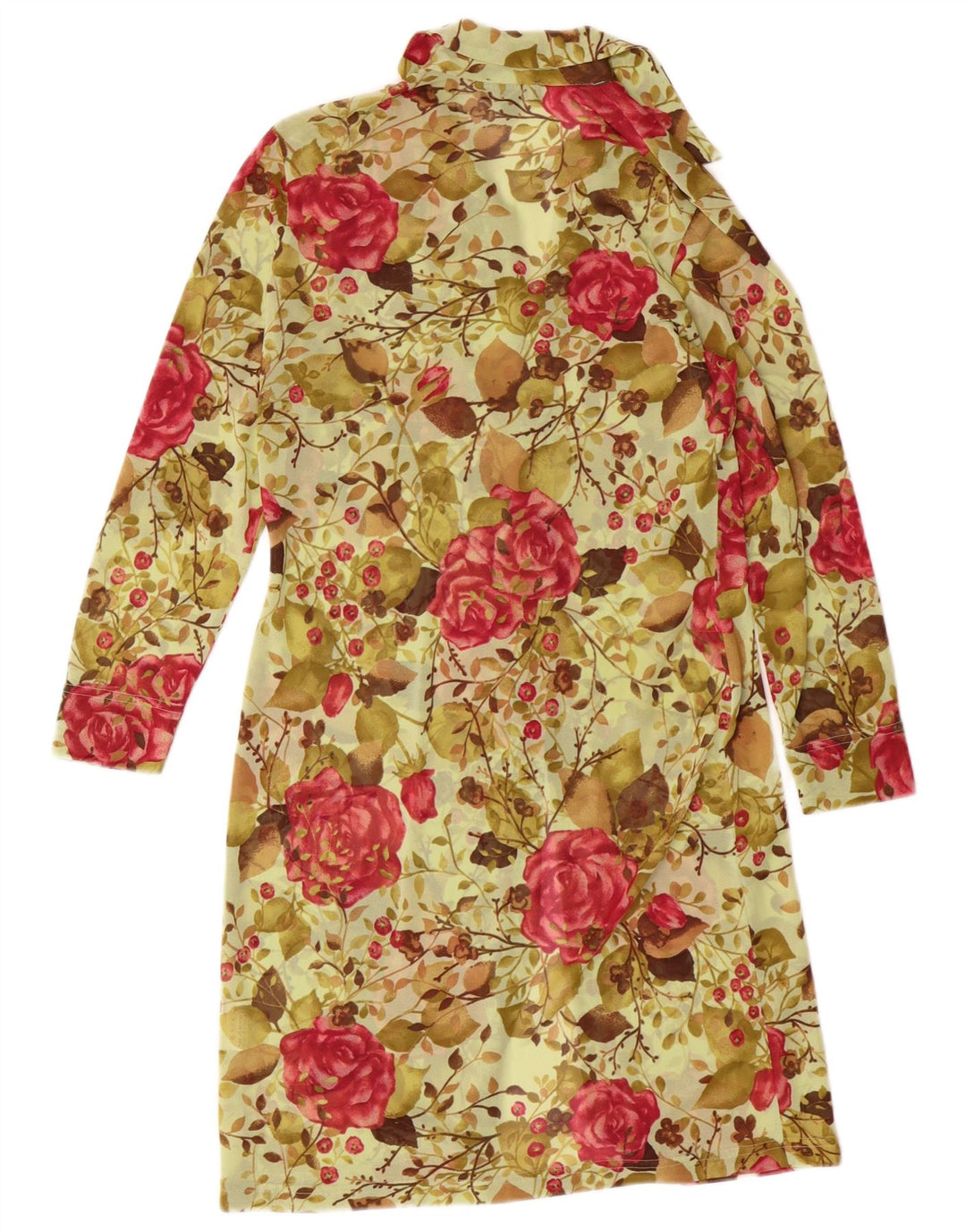 Damska sukienka koszulowa z długim rękawem Kookai, rozmiar 1, mała, zielona, w kwiaty, artystyczna