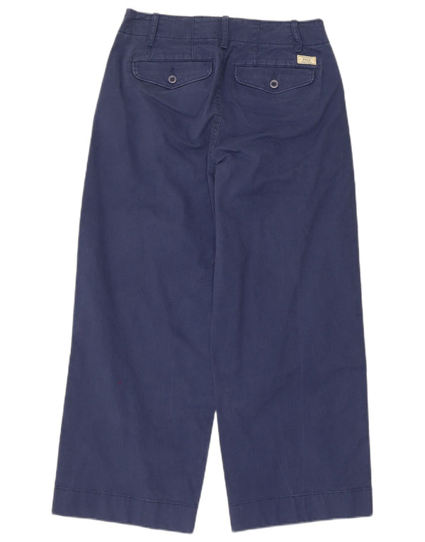 Spodnie damskie Polo Ralph Lauren z szeroką nogawką US 0 XS W28 L24 Niebieskie