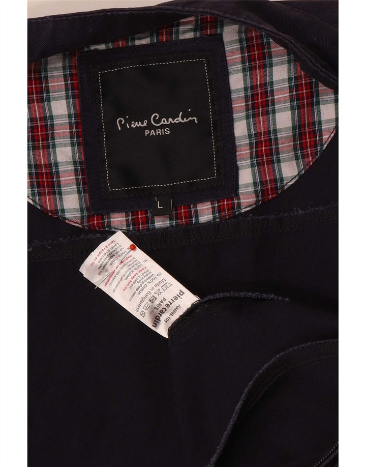 Męska kurtka bomber Pierre Cardin UK 40, duża, granatowa, bawełniana