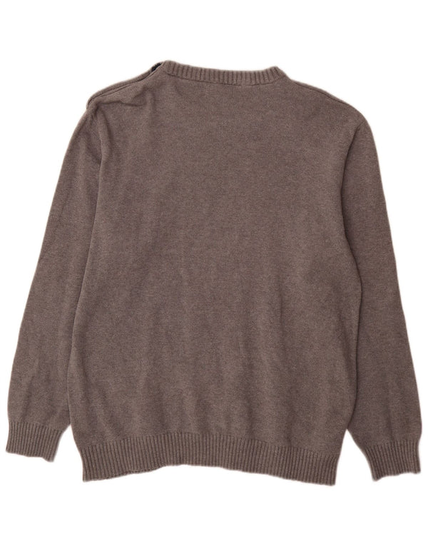 Męski sweter Jack & Jones z dekoltem w łódkę, 2XL, szara bawełna