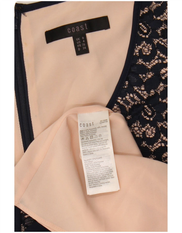 Koronkowa sukienka damska Coast UK 8, mała, granatowa, poliamid