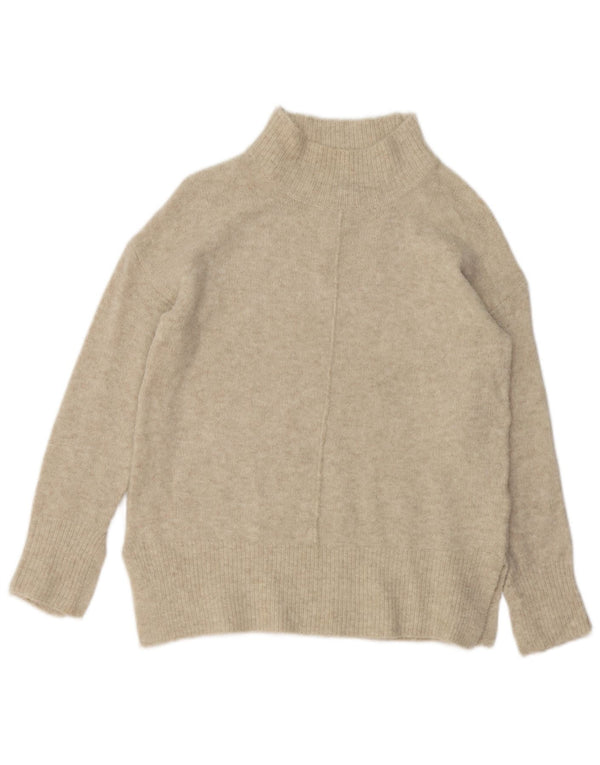 Sweter damski Zara z golfem UK 10 Small Beżowy Akryl