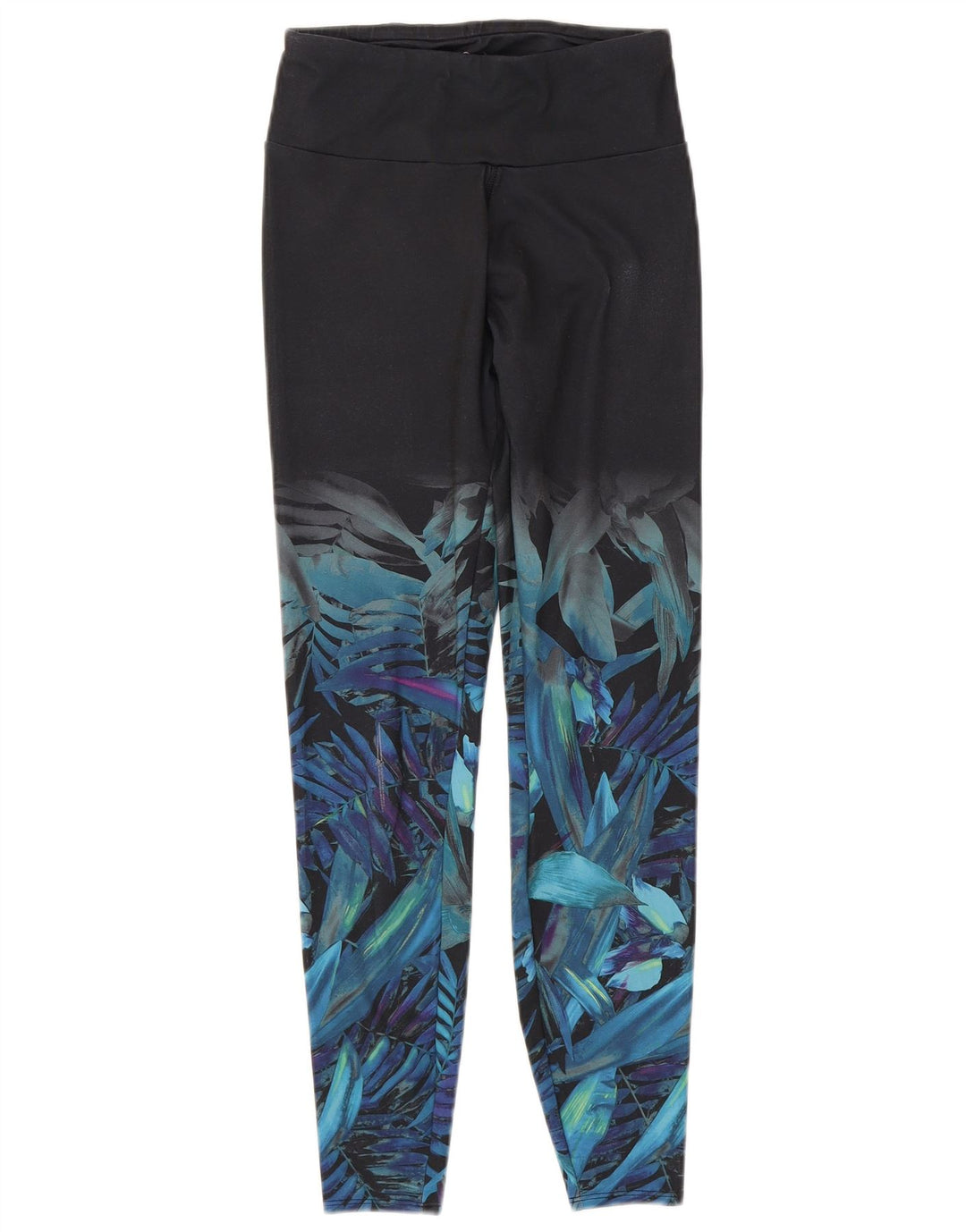 Legginsy damskie Marks & Spencer UK 8, małe, czarne, z poliestru w kwiaty