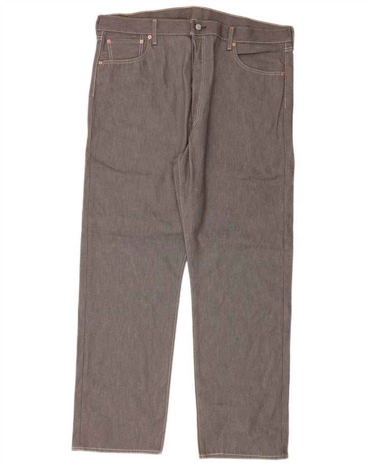 Męskie dżinsy Levi's 501 Straight W42 L32 Szara bawełna