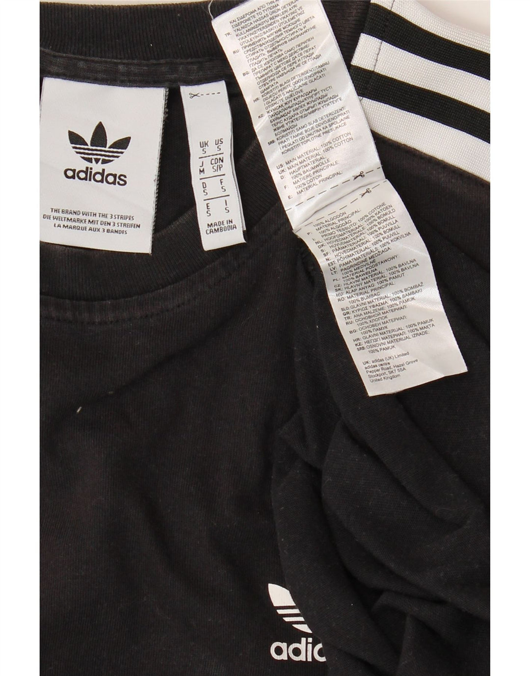 T-shirt męski ADIDAS, mały, czarny, bawełniany