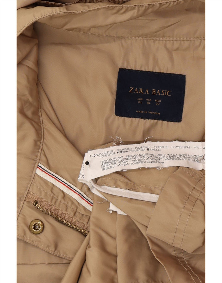 Damska kurtka użytkowa z kapturem Zara UK 18 XL, beżowy poliester