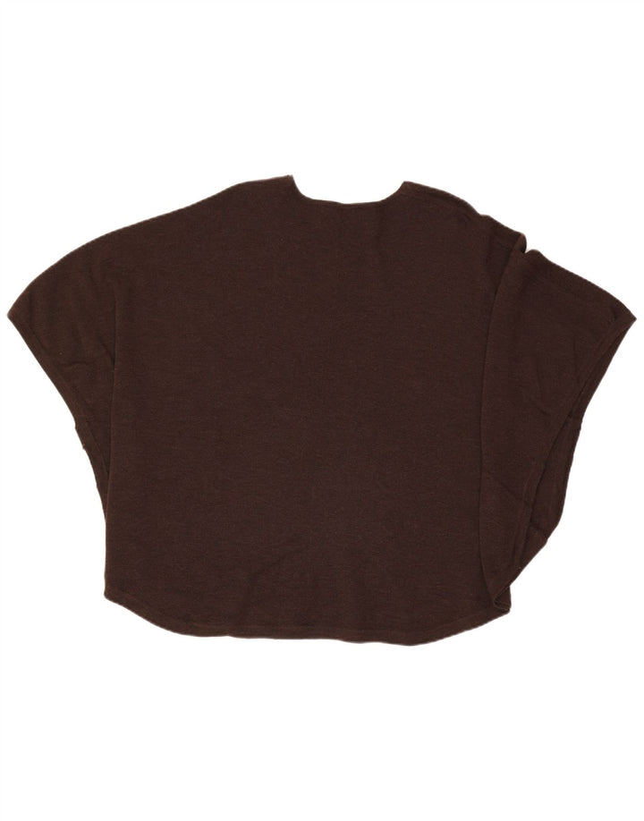 Damski sweter poncho Peter Hahn UK 14, średni brąz