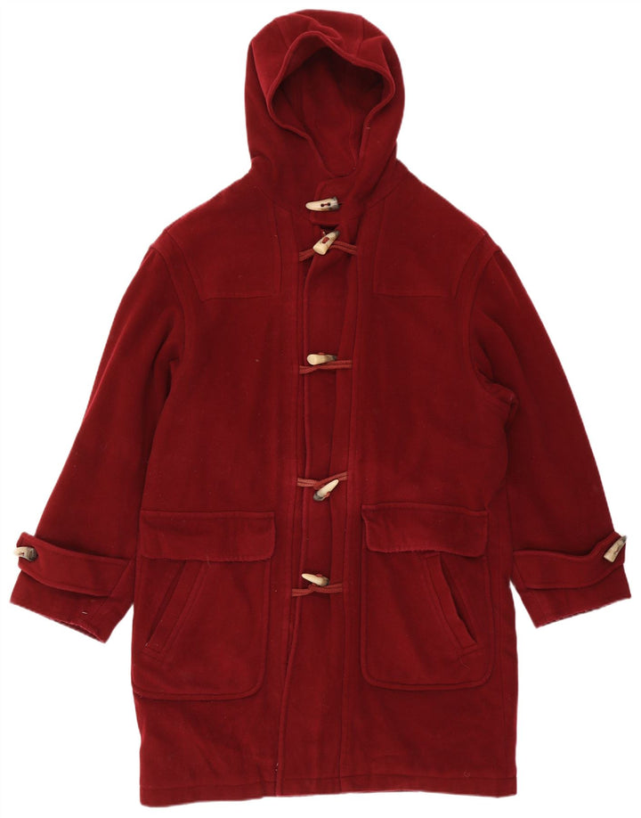 Vintage damski płaszcz z kapturem IT 52 2XL czerwona wełna
