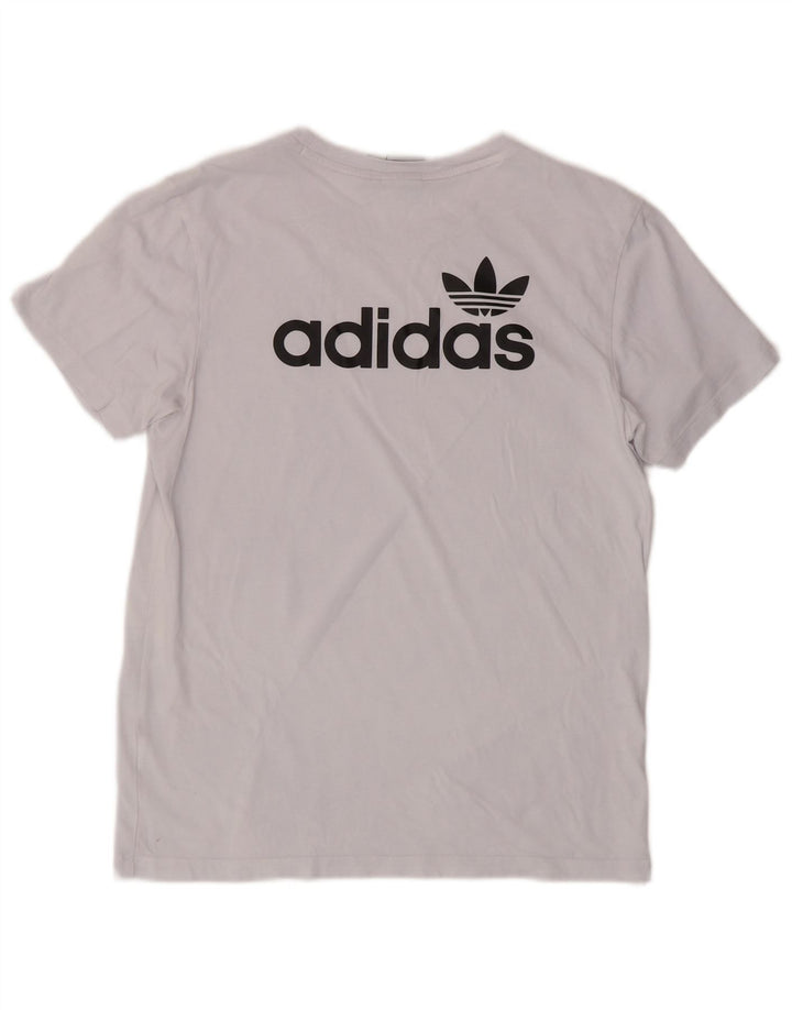 Damska koszulka oversize z grafiką ADIDAS, UK 6 XS, niebieska