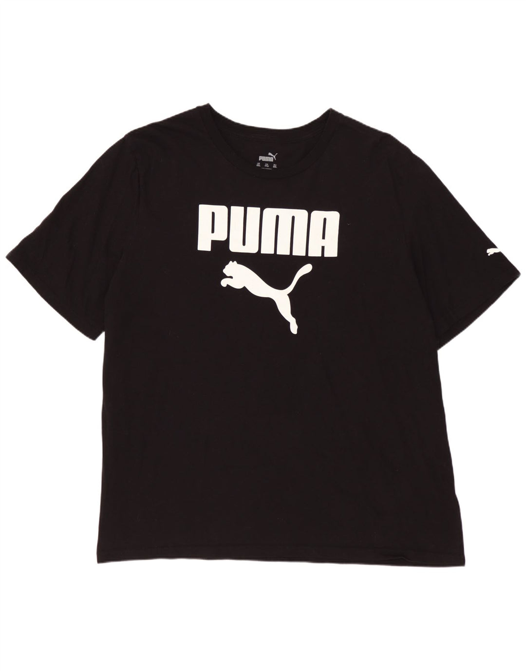 Męski T-shirt z grafiką PUMA, top 2XL, czarna bawełna