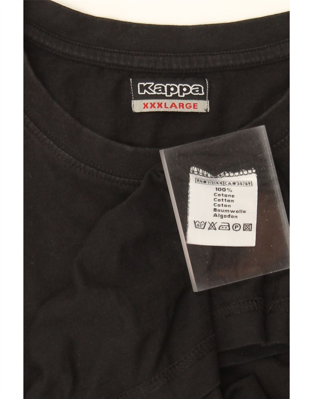 T-shirt męski Kappa Top 3XL Czarna bawełna