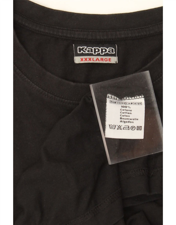 T-shirt męski Kappa Top 3XL Czarna bawełna