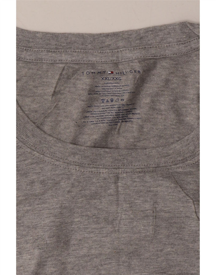 TOMMY HILFIGER Mens T-Shirt Top 2XL Grey Cotton Vintage Tommy Hilfiger and Second-Hand Tommy Hilfiger from Messina Hembry 