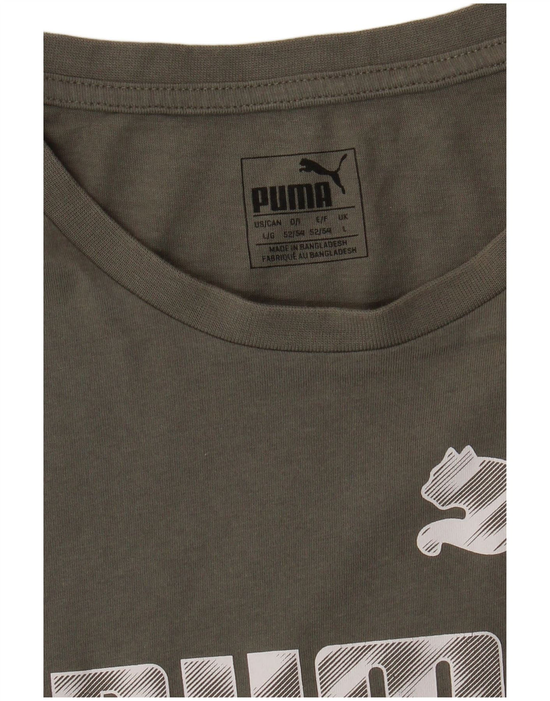 Męski T-shirt z grafiką Puma, duży, khaki
