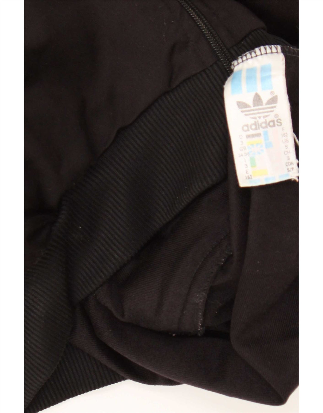 Adidas Męska kurtka dresowa UK 34/36 Mały czarny poliester