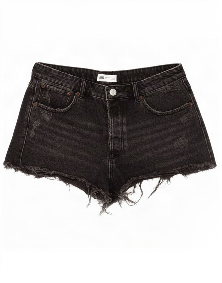 Damskie spodenki jeansowe Zara w trudnej sytuacji EU 40 Medium W30 czarne