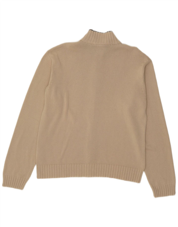 Adidas Męski Sweter Kardigan Średni Beżowy Akryl