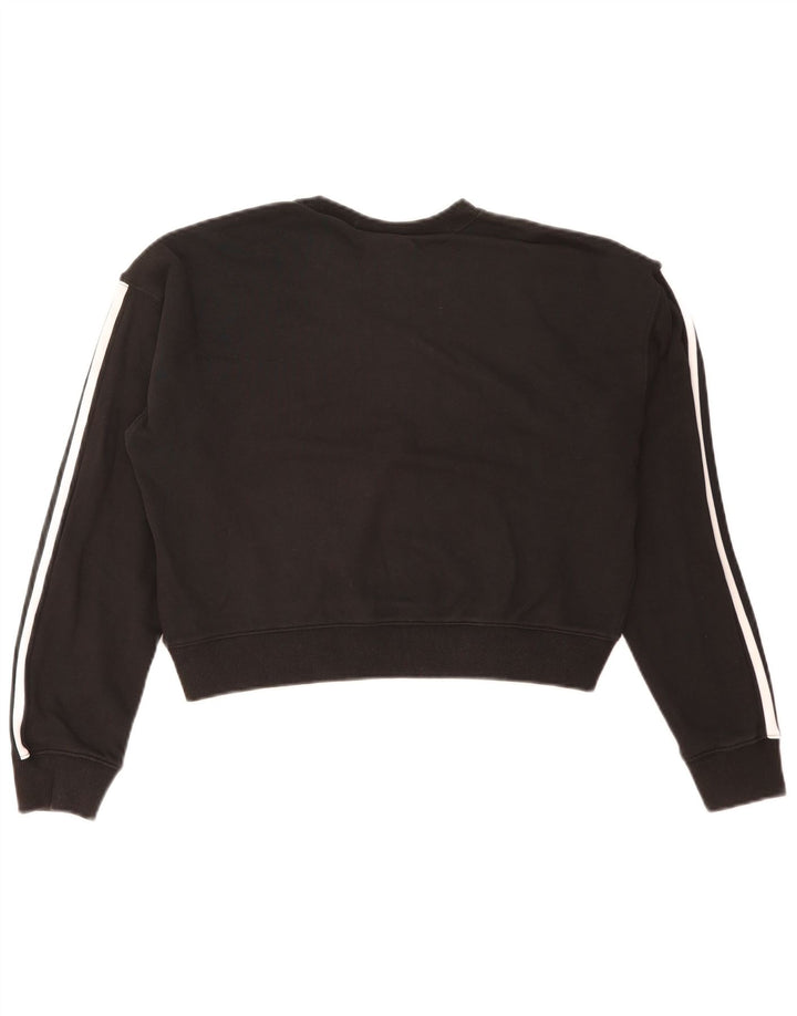 Bluza damska Adidas Oversized Crop Jumper UK 8 Mała czarna bawełna
