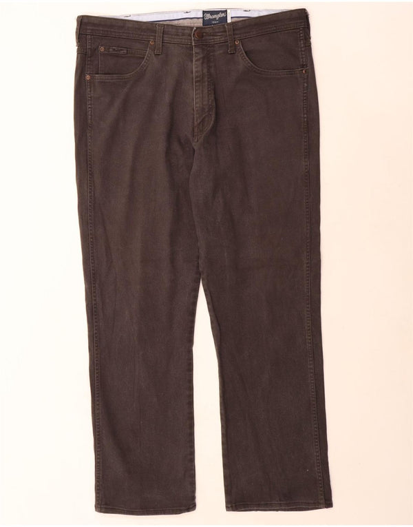 Męskie dżinsy Wrangler Arizona Stretch Straight W38 L31 Szara bawełna