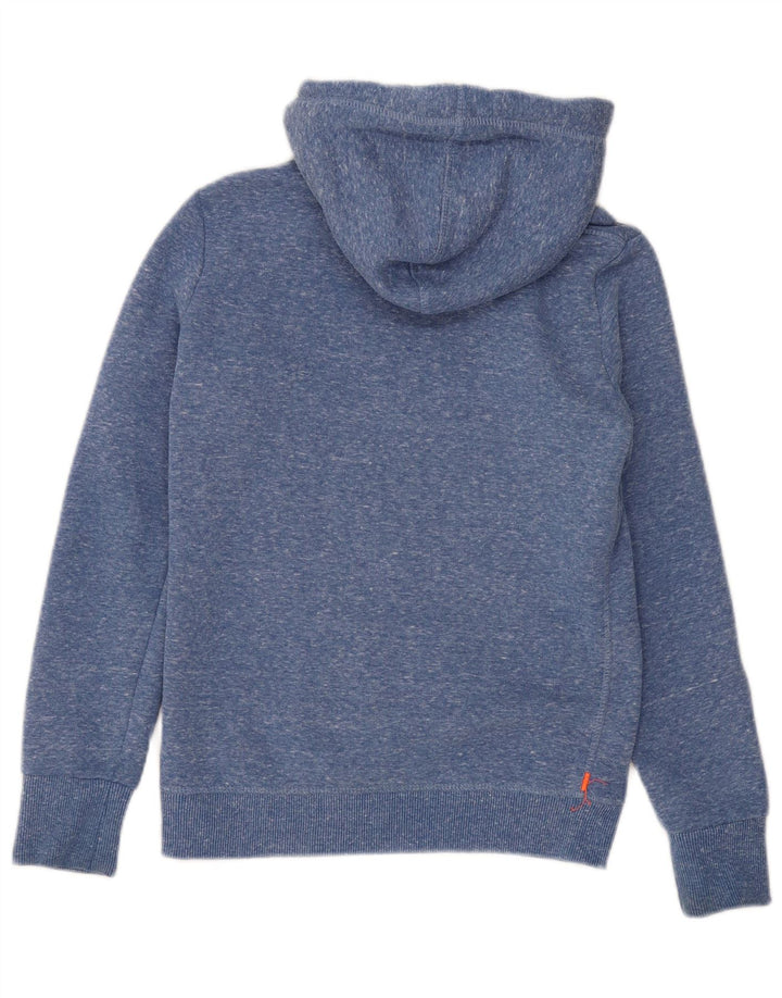 Damski sweter z kapturem Superdry, UK 8, mały, niebieski, nakrapiany poliester
