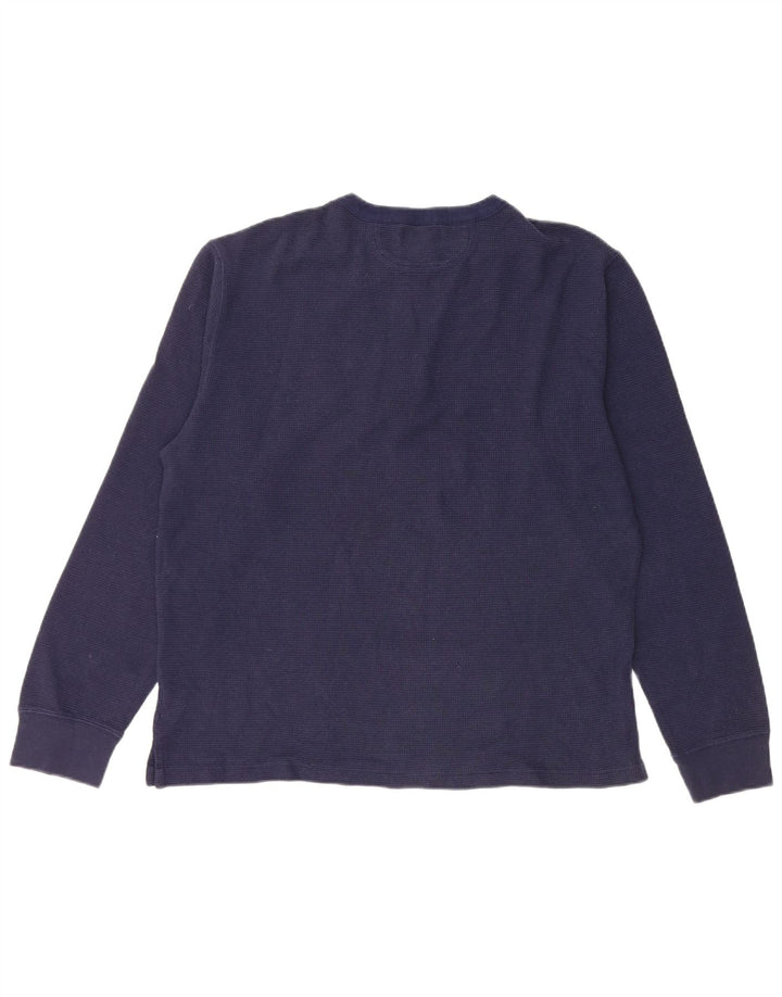 Koszulka POLO RALPH LAUREN chłopięca z długim rękawem, 15-16 lat, XL, granatowa, bawełniana