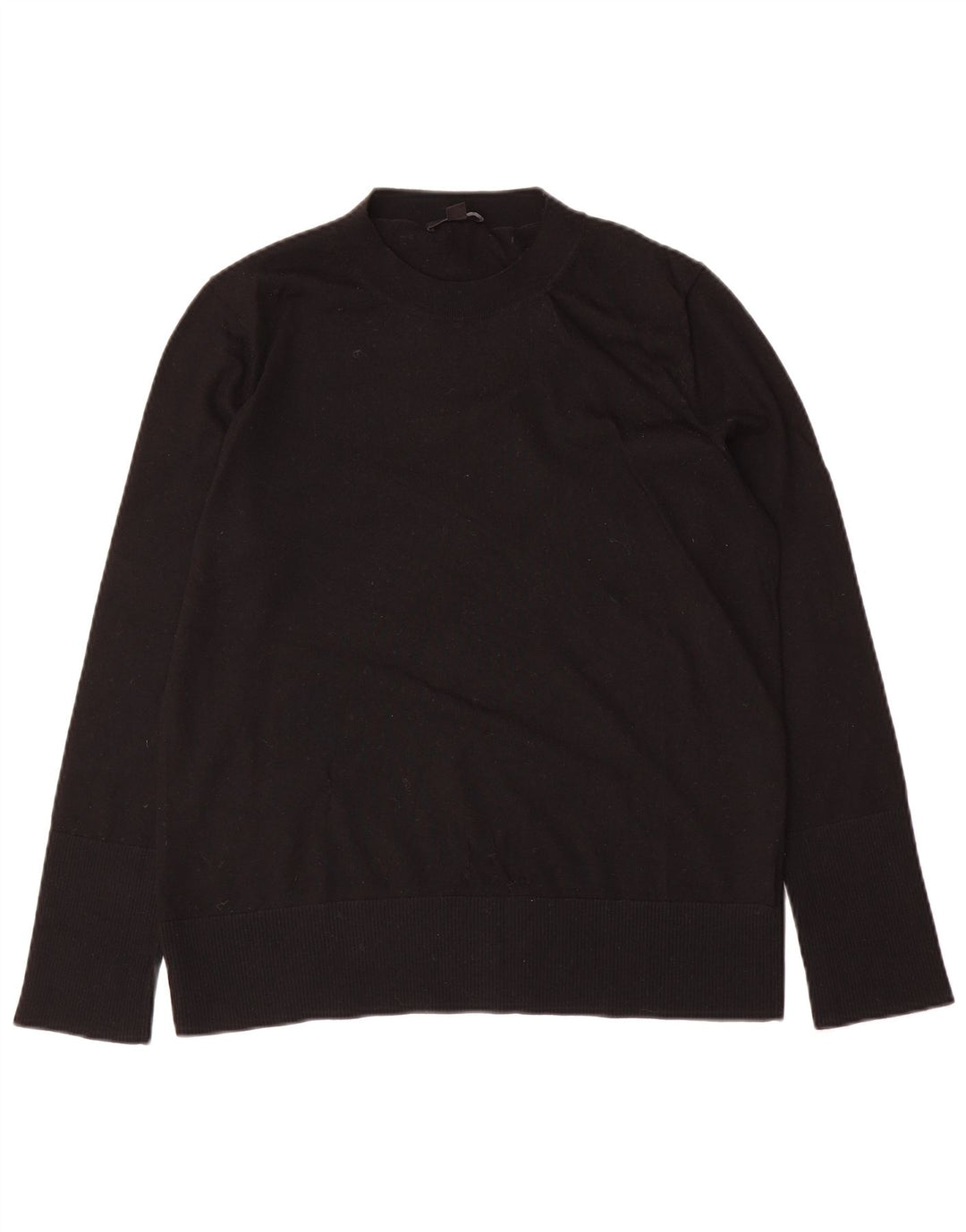 Cos Damski sweter oversize z okrągłym dekoltem UK 10, mała czarna wełna
