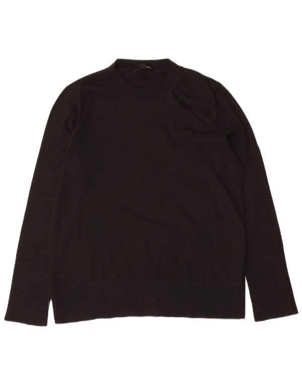 Cos Damski sweter oversize z okrągłym dekoltem UK 10, mała czarna wełna
