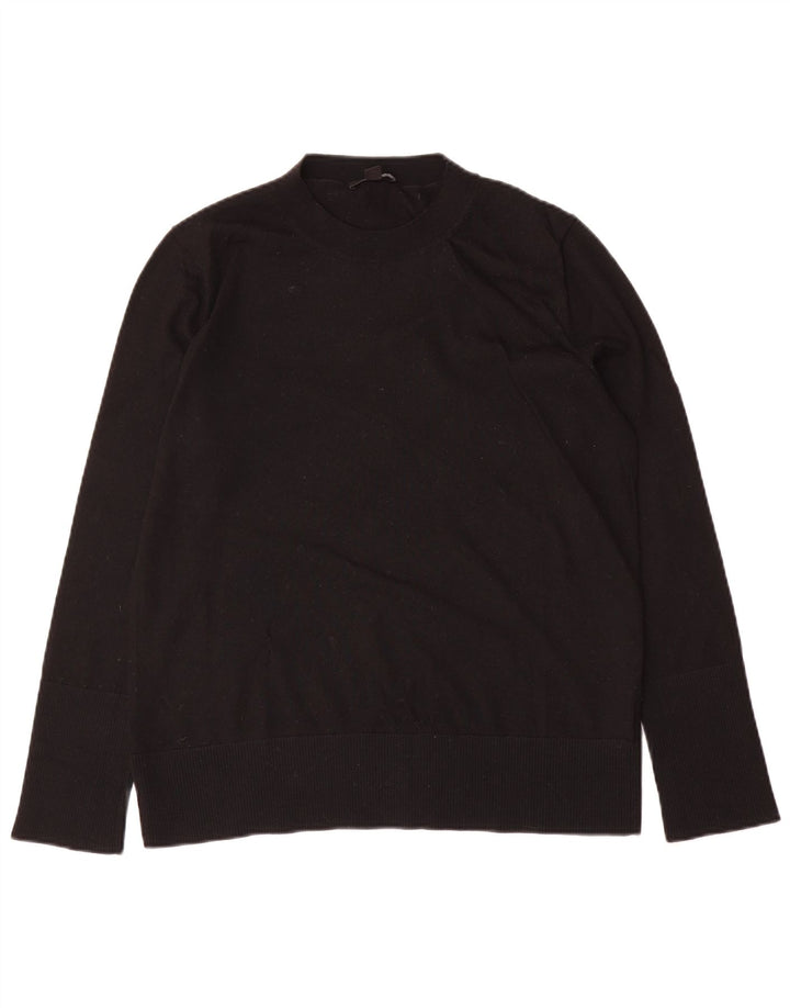 Cos Damski sweter oversize z okrągłym dekoltem UK 10, mała czarna wełna