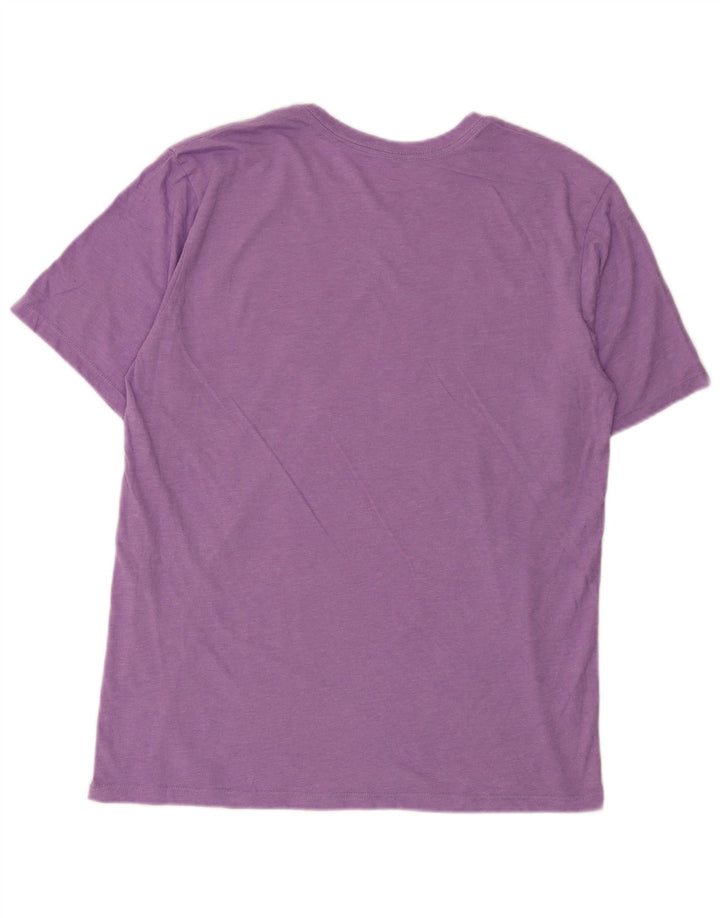 Męski T-shirt z grafiką Hurley, średni fiolet, bawełna