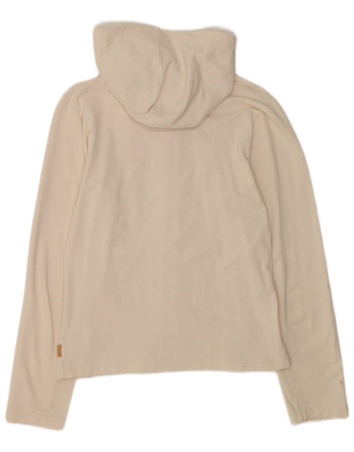 Damski sweter z kapturem i zamkiem Champion UK 14, duży, biały poliamid