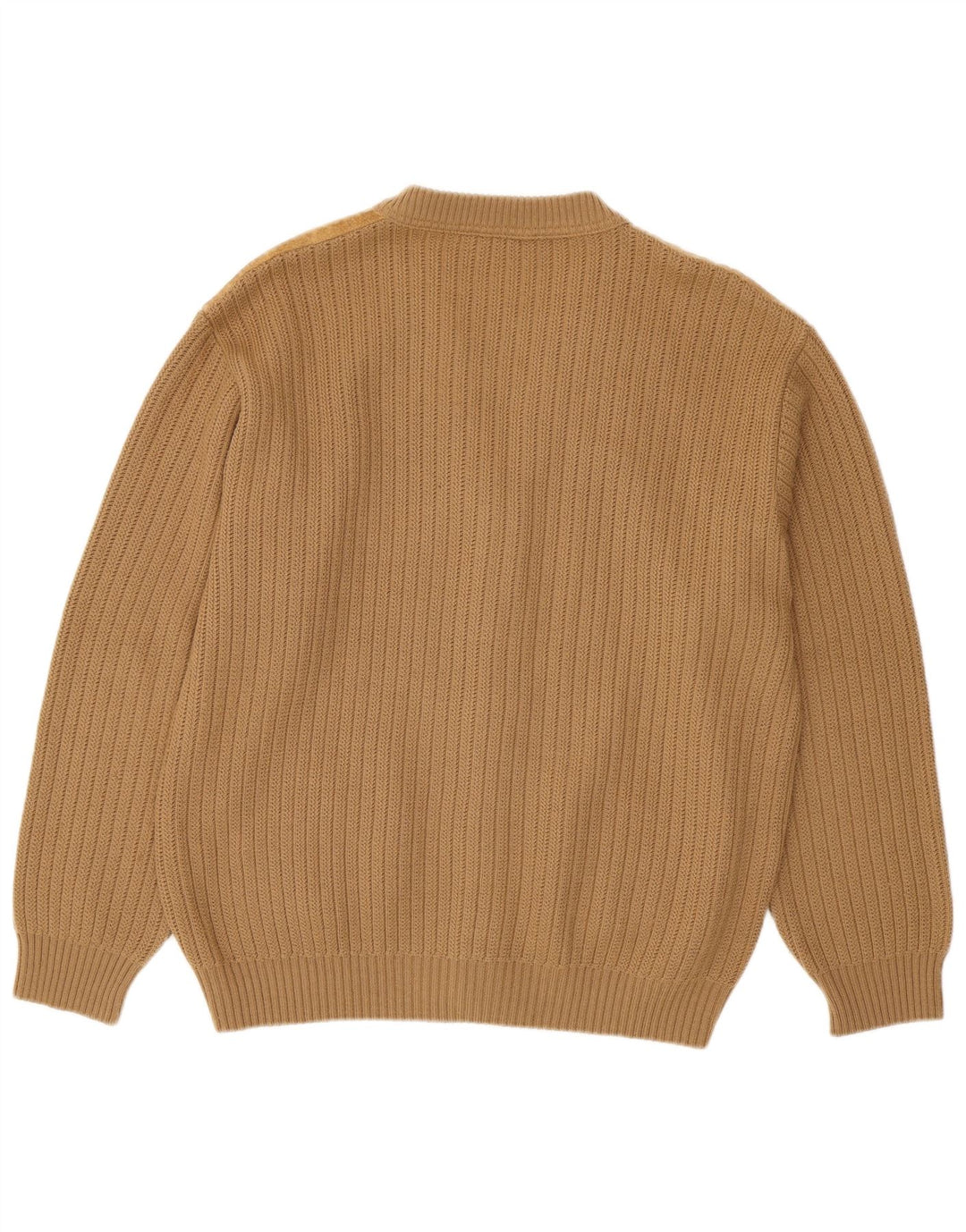Męski sweter rozpinany Malagrida, duży, beżowy, geometryczny