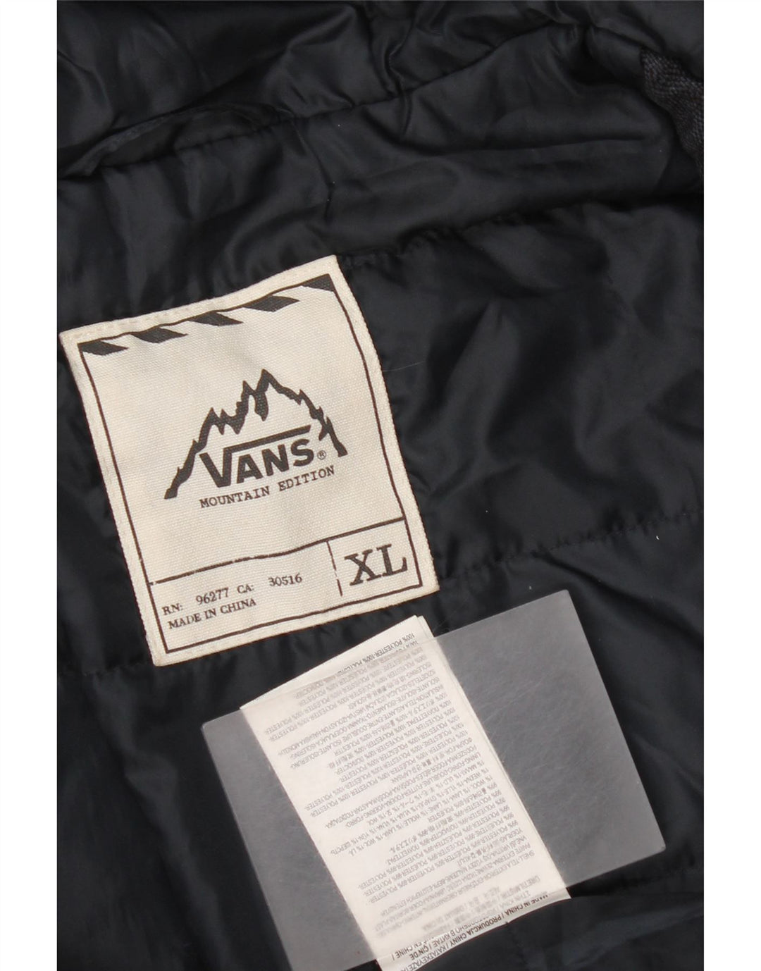 Damska kurtka bomberka Vans z kapturem, UK 18 XL, granatowa, z poliestru w blokach kolorów