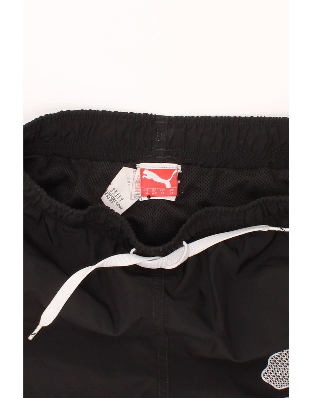 PUMA Boys Graphic Sport Shorts 9-10 Years Medium Black Polyester Vintage Puma and Second-Hand Puma from Messina Hembry 