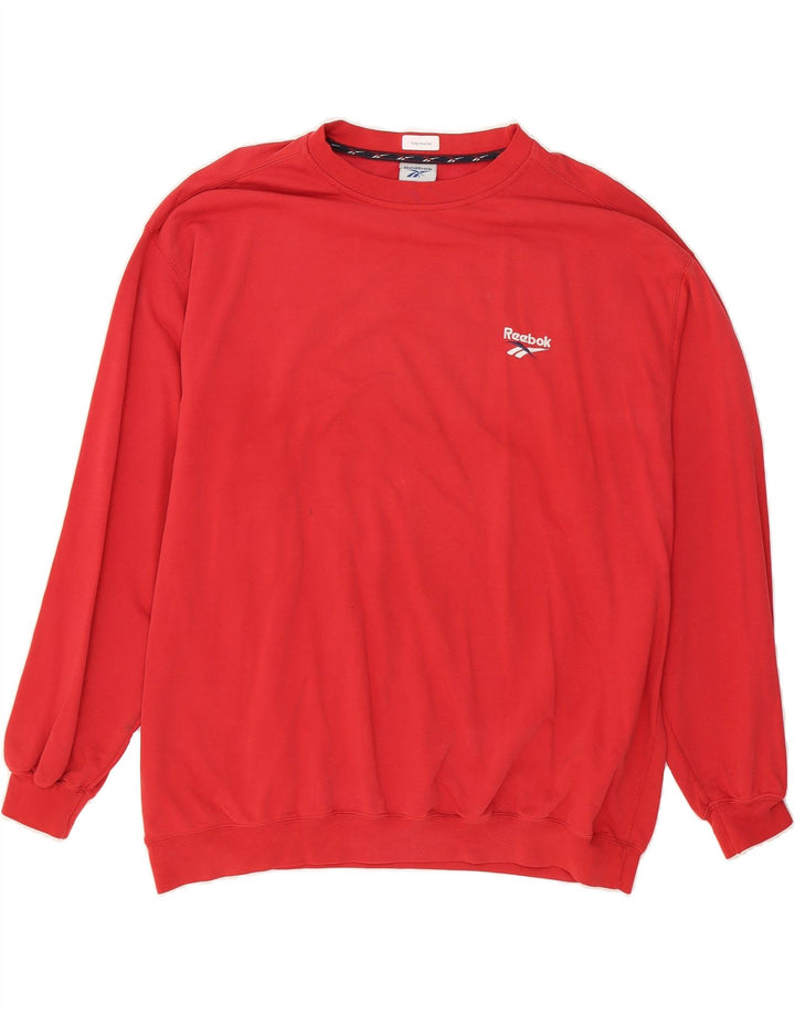 REEBOK Mens Sweatshirt Jumper XL Red Cotton Vintage Reebok and Second-Hand Reebok from Messina Hembry 
