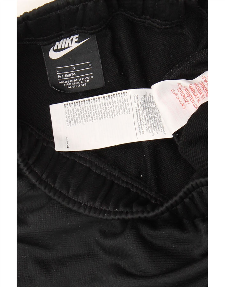 NIKE Boys Tracksuit Trousers Joggers 12-13 Years Large  Black Polyester