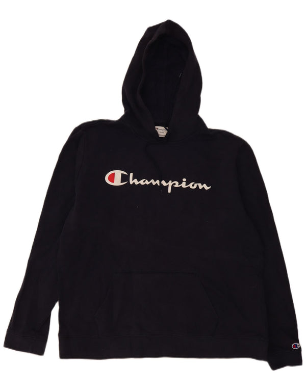 Męski sweter z kapturem Champion Graphic XL, granatowy, bawełniany