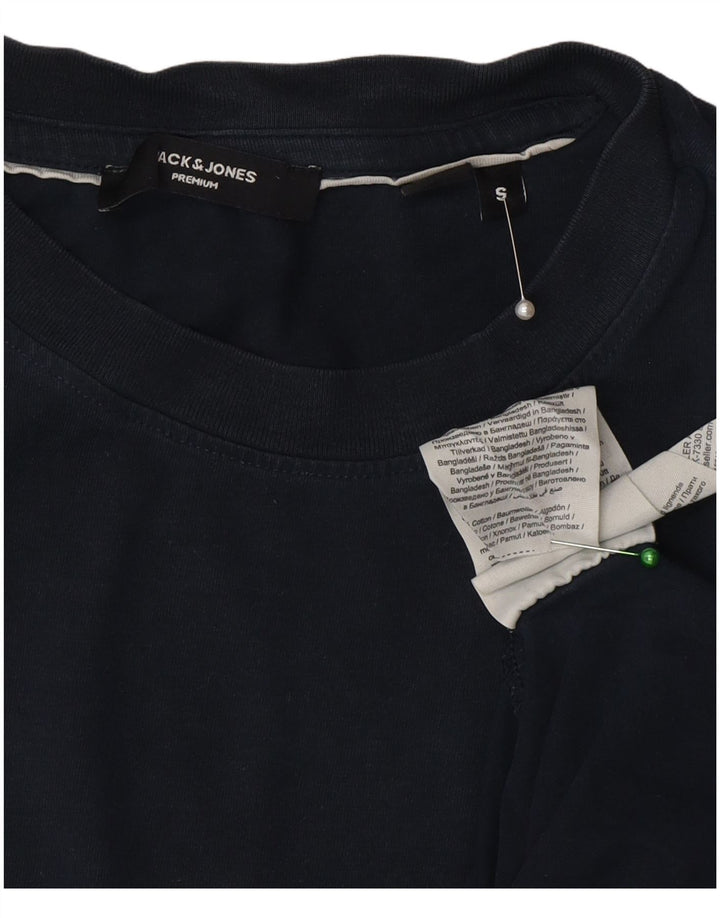 T-shirt męski Jack & Jones, mały, granatowy, bawełniany