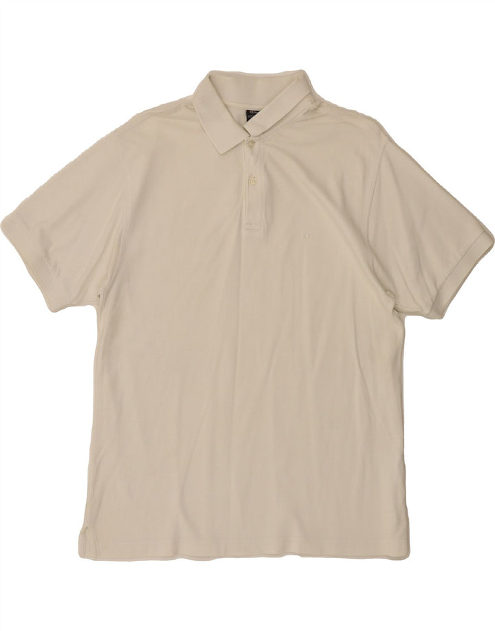CHAMPION Mens Polo Shirt Medium White Cotton Vintage Champion and Second-Hand Champion from Messina Hembry 