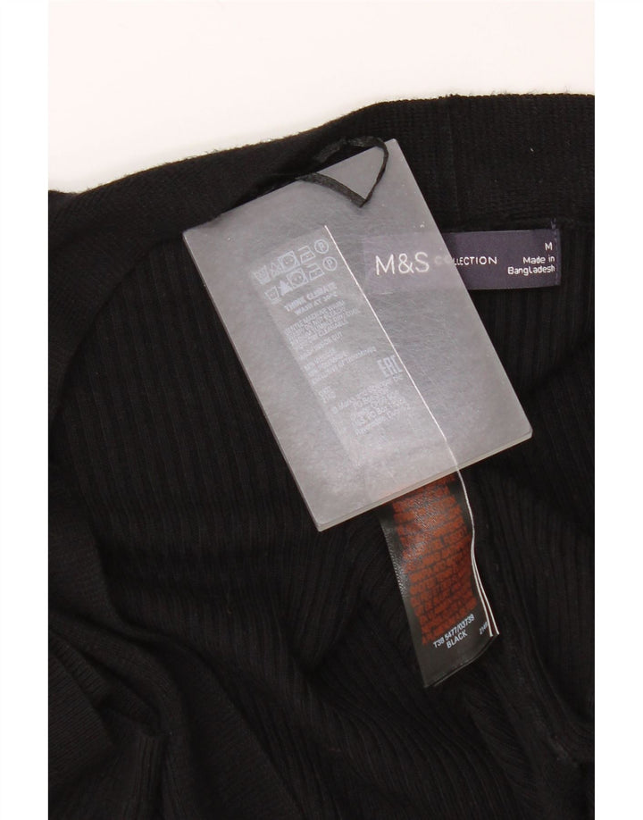 Marks & Spencer Damski sweter z krótkim rękawem, UK 14, średni czarny