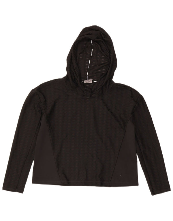 Damski sweter treningowy Puma z kapturem UK 6 XS, czarny Argyle/Diament