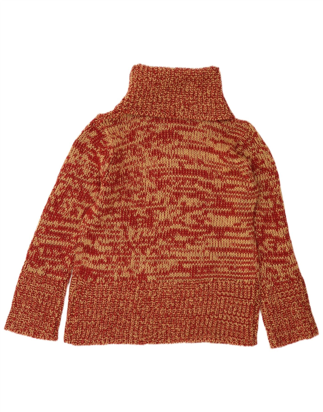 Damski sweter z golfem Blue Motion UK 16, duży, czerwony, nakrapiany