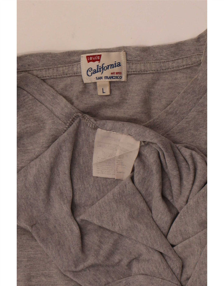 Męski T-shirt Levi's Top, duży, szary, bawełniany