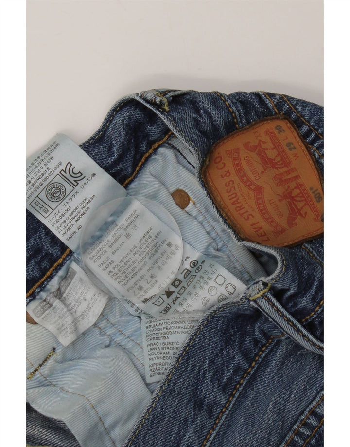 Męskie jeansy Levi's 501 Straight W29 L30 Niebieskie bawełniane