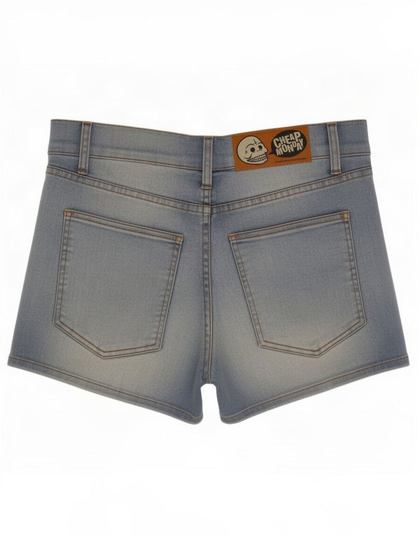 Tanie Monday Damskie spodenki jeansowe średnie W30 niebieskie