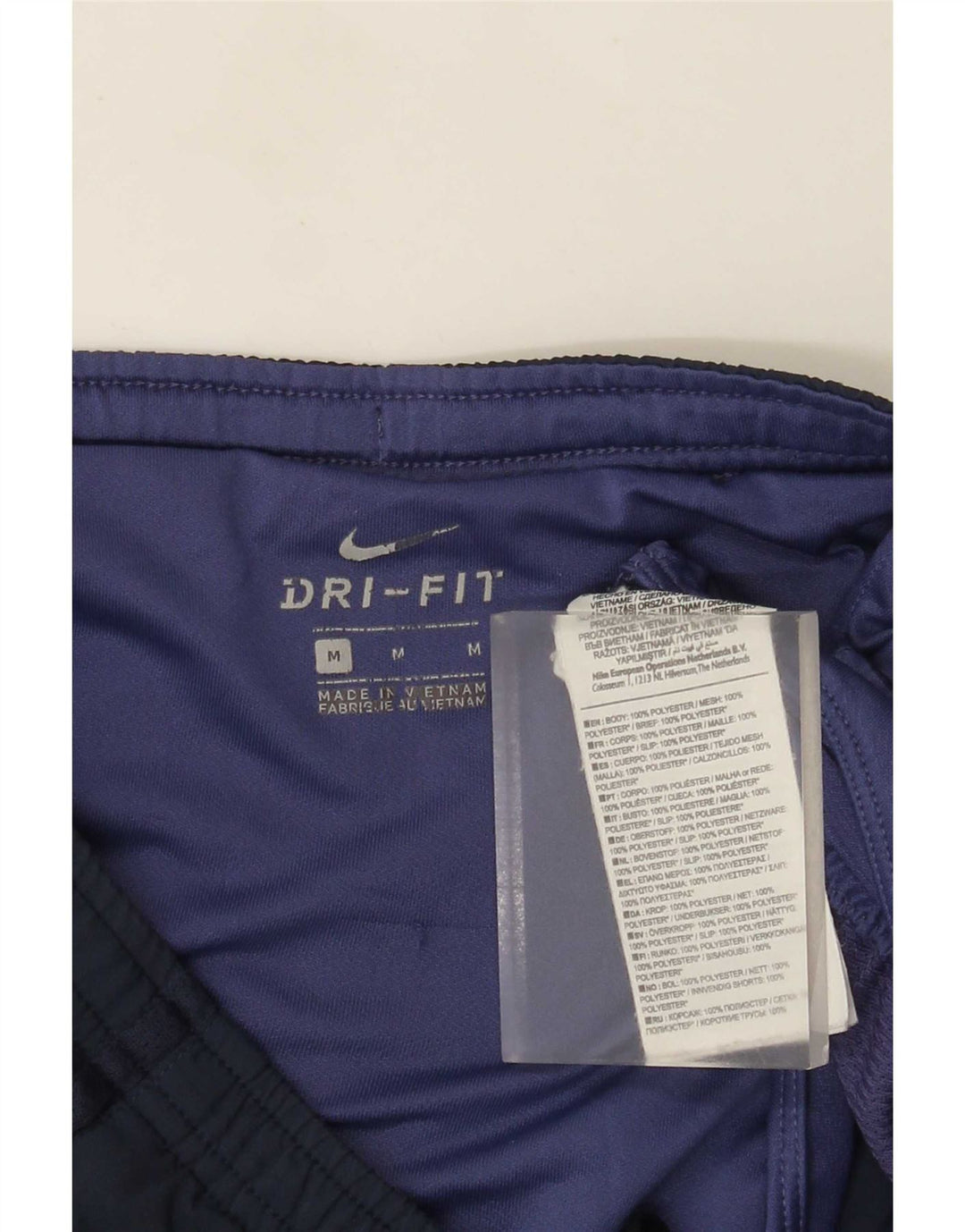 Męskie spodenki sportowe Nike Dri Fit, średni granatowy, poliester z blokami kolorów